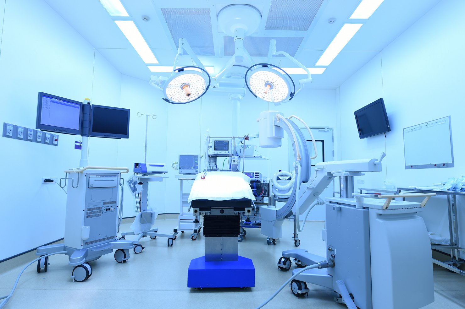 equipment and medical devices in modern operating room